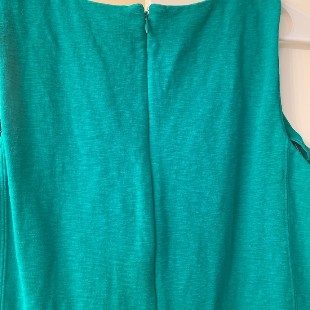 J Crew Factory Sleeveless Dress in emerald Large - Picture 3 of 4